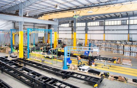 CIE Pioneer Tandem Chassis on production line