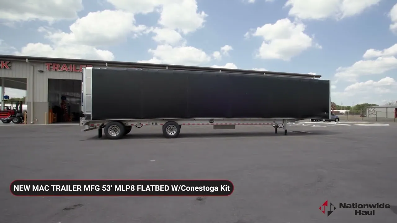 NEW MAC TRAILER MFG 53’ MLP8 FLATBED W/ Conestoga Kit