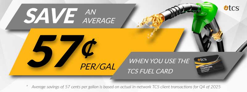 Save money when you use the TCS Fuel Card