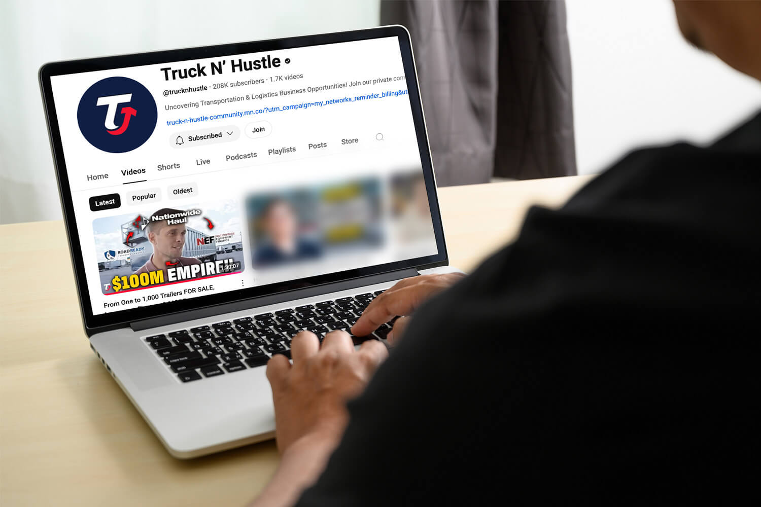 Man Watching Truck N Hustle Youtube Channel