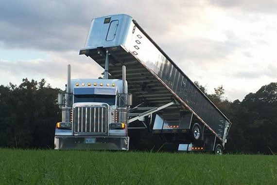 MAC end dump trailer.